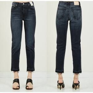 NWT Trave Constance Straight Tapered Hi-Rise Jeans “On the Road Again” Wash, 27